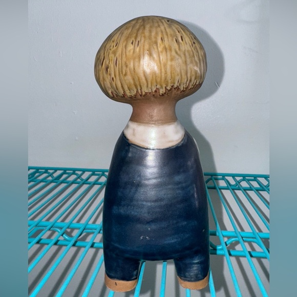 Vintage Lisa Larson Figurine Pelle Scandinavian Gustavsburg Sweden Boy With Cat - Picture 3 of 5